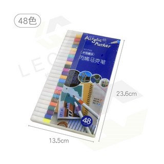 雙頭丙烯馬克筆, 1套, 48個