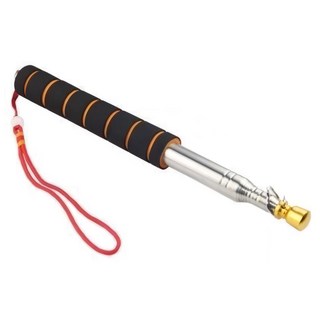 新款300CM豪華型304不鏽鋼加粗加厚伸縮旗桿 領隊導遊旅行社帶團掛鯉魚旗, 金黃色, 1個