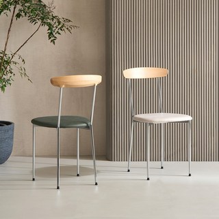 리바트 세계가구 퐁피두 식탁의자, 라이트베이지, 1개