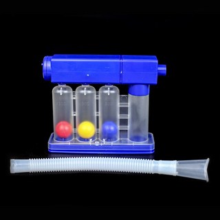 醫用慢阻肺呼吸訓練器 肺功能鍛煉 肺活量練習神器, 1個, 藍色呼吸訓練器