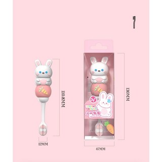 卡皮巴拉兒童軟毛牙刷 3歲-9歲幼兒適用, 1個, 兔子(1入開窗盒裝)