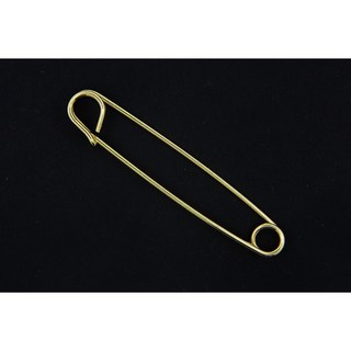 沐錦 飾品材料DIY側擋款銅線大別針，大胸針/圍巾別針，10入組，手工藝必備, 10個, 1.5×70MM, 銅胚