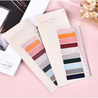 莫蘭迪色 索引貼 螢光透明標籤 防水PET, 1個, 標籤貼紙-錦瑟年華 200張