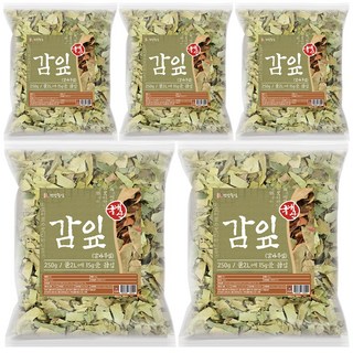 건강중심 국산 말린 감나무잎 감잎차, 5개, 1개입, 250g