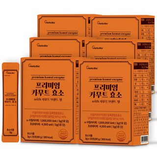 프리미엄 카무트 효소 with 카무트 브랜드 밀 100% HACCP 식약청인증 곡물효소 발효효소, 6개, 90g