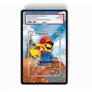 PTCG 寶可夢 PSA TAG CGC 擴散式卡磚 防UV 紫外線 鋼化玻璃 合金框 評級款 瑪利歐 皮卡丘, 1個, CGC,黃色