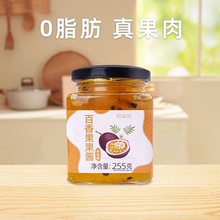 純熬芒果果醬 藍莓草莓0脂肪 烘焙商用家用果醬 健身早餐麵包吐司醬, 1個, 【無脂純熬】百香果果醬