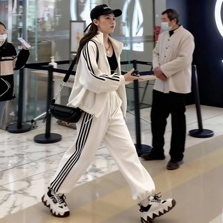 寬鬆時尚運動兩件套｜長袖外套+束口長褲｜秋冬 a0299