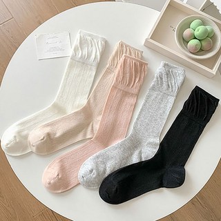 에이블탑 레이스 셔링 봄 여름 시스루 얇은 여자 장목양말 5종세트 n283