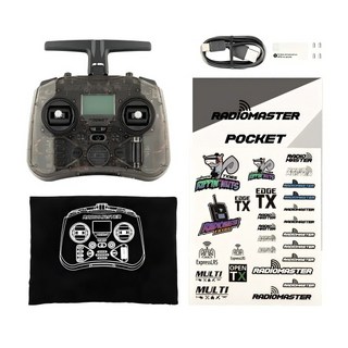 Radiomaster Pocket 2.4GHz CC2500/ELRS Fpv 드론 레이싱 카용 휴대용 소형 접이식 안테나 원격 제어, 01 CHINA, 03 Black ELRS