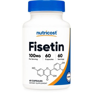 미국 뉴트리코스트 Nutricost Fisetin Capsules 피세틴 100mg 캡슐, 60정, 5개