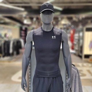 [언더아머] NC강남점 가볍고 내몸에 꼭 맞는 최고의 운동복 남성 HeatGear 아머 컴프레션 나시 티셔츠 블랙 1361522-[001]