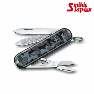 빅토리녹스 클래식 네이비 카모플라주 멀티툴 휴대용 아웃도어 캠핑용 58mm, 1개