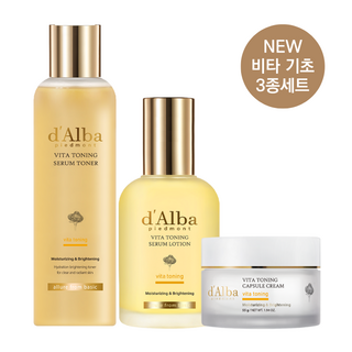 달바 비타 토닝 3종 기초 세트 세럼 토너 180ml+세럼 로션 100ml+캡슐 크림 55g, 1개