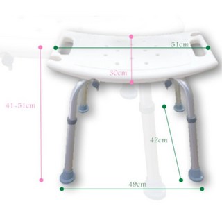 輕量化鋁質可升降浴室防滑洗澡椅，高度可調，安全穩固，長者孕婦適用, 1個