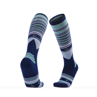戶外機能羊毛滑雪襪/加厚毛圈長筒襪/美利奴羊毛襪/專業滑雪襪 保暖透氣/親膚高彈, 藍色, 1個
