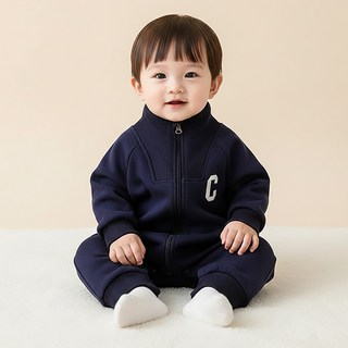 몽실이 하이넥 집업 긴팔 우주복 남아 여아 유아 외출복 간절기 가을 봄 백일 돌 선물 기모 겨울