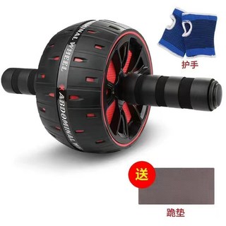 DFMEI 健腹輪腹肌速成器材男女收腹卷健身器材懶人健身家用初學者肚子, 如圖, △∑∪【效果加倍】健腹輪黑紅色+手套-【全身運動】教練極力推