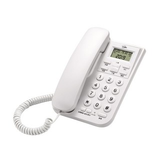 清晰大按鍵來電顯示電話機，長輩適用，音量可調，重撥功能, TCT-PH100WE