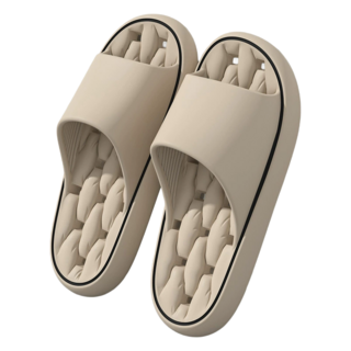 洞洞拖鞋 排水拖鞋 漏水拖鞋 浴室拖鞋 防滑拖鞋 軟Q 擦地拖把拖鞋, 卡其色,36-37, 1個