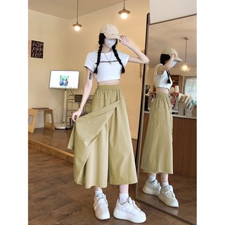 梨卡 女裝 七分褲裙 休閒裙 高腰 闊腿褲 夏季長褲裙 GA347【現貨24H】
