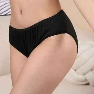 拋棄式內褲 一次性內褲 免洗內褲 中低腰內褲 旅行出差內褲 孕婦內褲 女用內褲 生理褲 產褥褲 月子褲 純棉, 黑色XL碼 【50-55公斤】