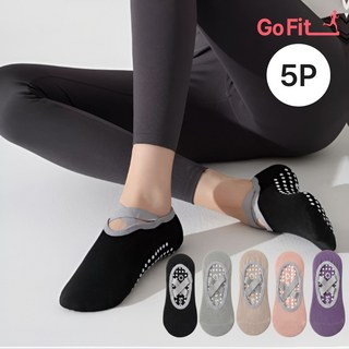 고핏 여성 논슬립 필라테스 헬스 요가 양말 토삭스 5켤레