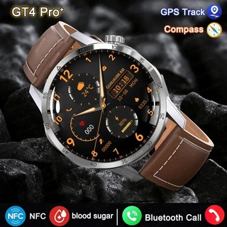 화웨이 GT4 플러스 스마트 워치 남성용 시계 NFC 블루투스 통화 GPS 궤적 방수 심박수 혈압 스마트워치, 5.Black  Watch GT4 Pro plus