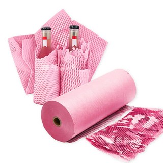 蜂巢紙 禮品包裝材料 環保緩衝保護 可回收多尺寸選擇, 粉色, 1個