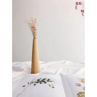 원목 우드 양과 동키마리 롤홀더 신혼부부 친구집들이선물, 1개, 화이트애쉬 원뿔형 꽃병
