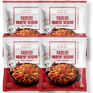더든든 춘천식 매운닭갈비 (냉동), 4개, 500g