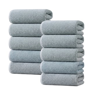 Ahomeone 수건 흡수 항균 수건 보풀방지 부드러운 호텔 타올, 그레이, 5개