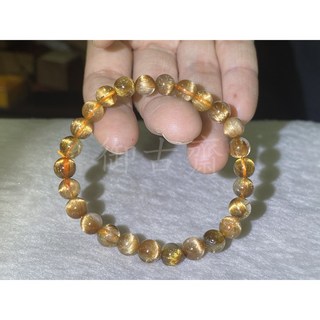 御古齋 精選天然紅銅鈦滿絲鈦晶順絲貓眼鈦晶手珠手鍊 提升財運增強氣場避邪驅凶招貴人