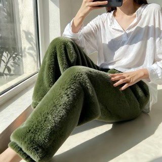 후리스 포켓 수면 바지 주머니 플리스 실내 바지 편한 커플 잠옷