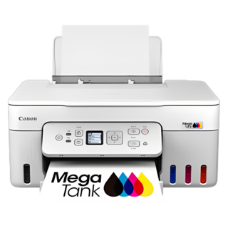 Canon Mega Tank多功能噴墨印表機，高速列印，高品質色彩，無線網路，大容量墨水, G3780