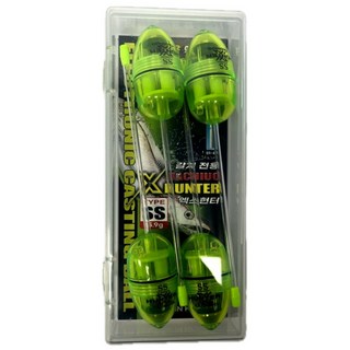 엑스헌터 전자 캐스팅볼 X-hunter 던질찌, 4개, 그린SS, SS