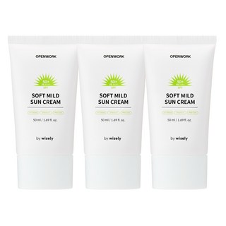 와이즐리 소프트 마일드 선크림 SPF 50+ PA++++, 3개, 50ml