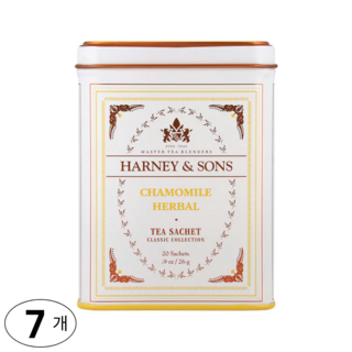 미국 직구 하니앤손스 캐모마일 허브티 클래식 콜렉션 20티백, 26g, 7개, 20개입