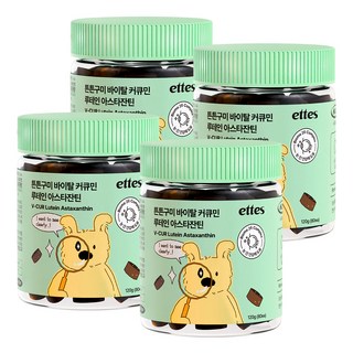 엣츠 튼튼구미 강아지 눈 간 영양제, 4개, 눈물개선/눈건강, 80정