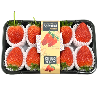 신선민국 논산 킹스베리 대왕 딸기, 1박스, 특 500g (35g 이상)