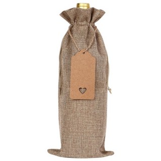 유리병 와인병 선물포장 파우치 10p, 1세트, 베이지