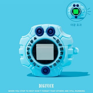 티라노사우루스 디지몬 어드벤처 디지바이스 에어팟 실리콘 케이스, 티라노사우루스+블루링 (야광타입), 3세대, 1개