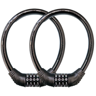 수논 도난방지 자전거 자물쇠 비밀번호 원형 킥보드 자물쇠, 2개, 블랙