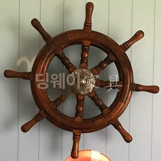 선박 조타기 소품 요트 방향키 보트 닻 운전대 핸들 모형 사진 빈티지, 65CM+회전축 패키지 가격
