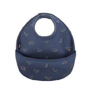 Simba寶寶圍兜，立體大口袋，柔軟親膚，多款可愛圖案, 藍, 1入