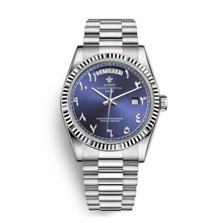 LGXIGE 브랜드 남성용 아랍어 다이얼 시계 날짜 쿼츠 손목시계 방수 탑 밴드 럭셔리 남성 손목시계 패션 2024 신제품