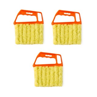 TGL 블라인드 에어컨 틈새 청소 브러시, 3개, 오렌지