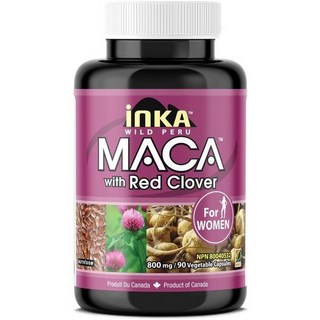 캐나다 잉카마카 INKA MACA Maca with Red Clover for Women 마카 800mg with 레드 클로벌 포 우먼 캡슐, 4개, 90정