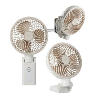 프롬비 오토스윙 탁상용 손선풍기 대형, 952GFPC, 크림베이지