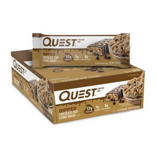 QUEST NUTRITION 高蛋白能量棒 50g, Dipped Chocolate Chip Cookie Dough, 1個